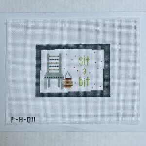 Hand Painted Needlepoint Canvas Pippin Sit A Bit P H 011